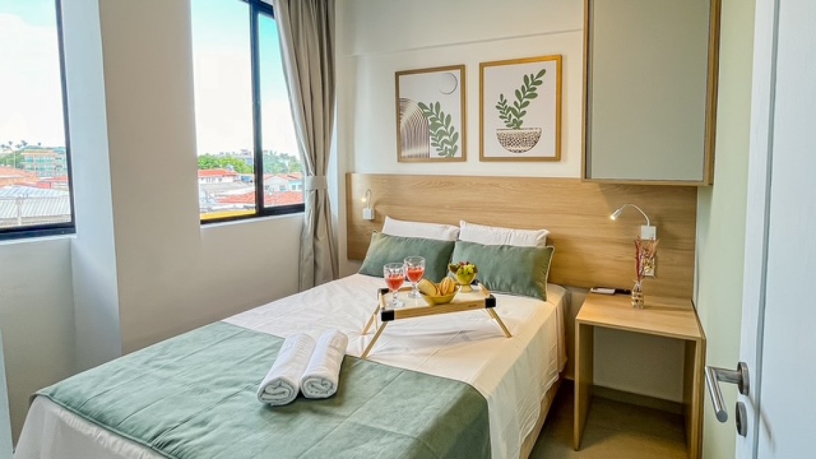 Apartamento 01 quarto - piscina privativa com espreguiçadeira A1