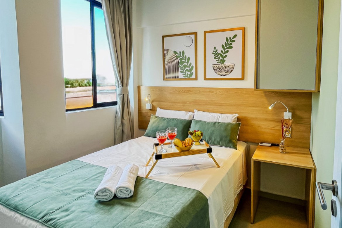 Apartamento de  01 quarto com varanda   